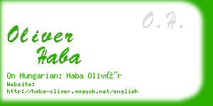 oliver haba business card